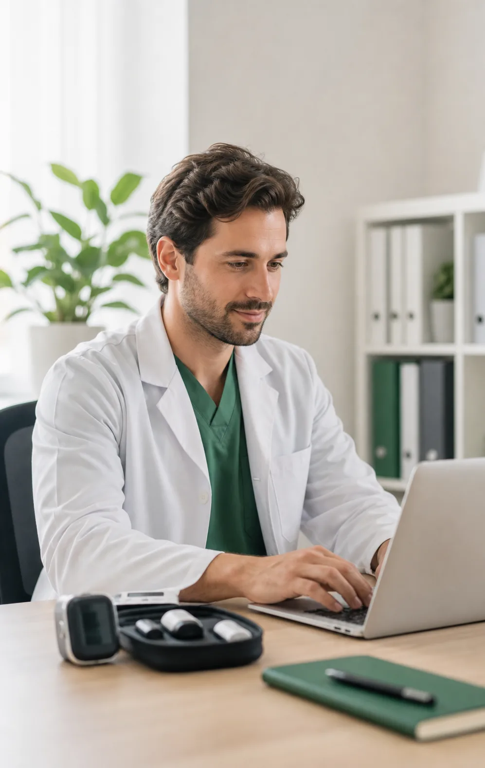 Empleado sanitario accediendo al portal DoctorSky