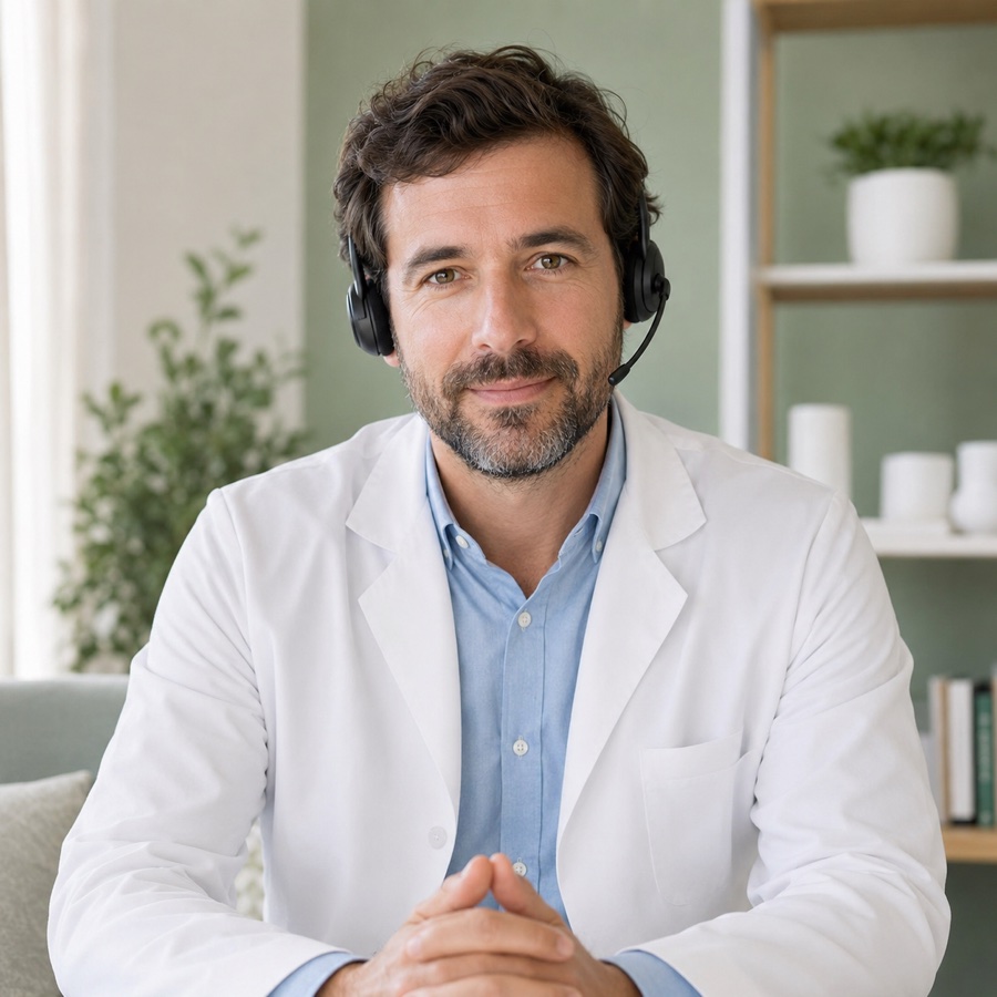 Médico de DoctorSky disponible para orientación