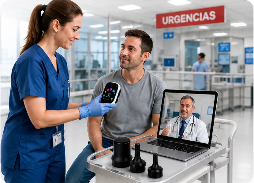Servicio sanitario usando DoctorSky como apoyo digital
