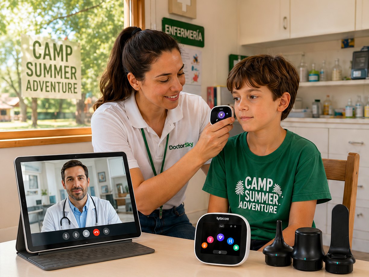 Campamento con apoyo medico remoto DoctorSky